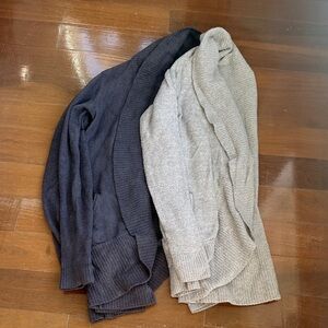 2 Barefoot Dreams XS/S  Women's Cardigans - one dark gray and one light gray